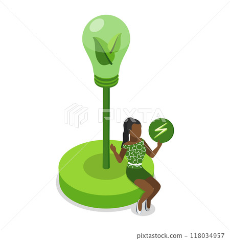 3D Isometric Flat  Illustration of Climate Change. Item 4 118034957