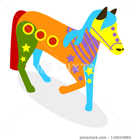 3D Isometric Flat Set of Mexican Alebrijes. Item 2 3D Isometric Flat Set of Mexican Alebrijes. Item 2 118034960