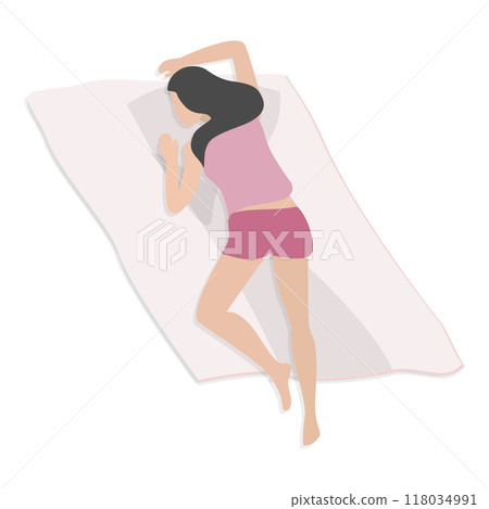 3D Isometric Flat Set of Men And Women Sleeping Poses. Item 2 3D Isometric Flat Set of Men And Women Sleeping Poses. Item 2 118034991