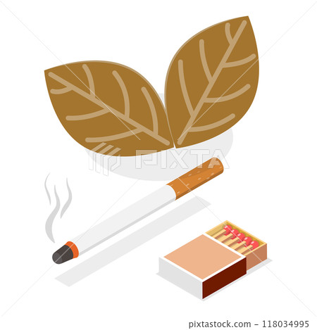 3D Isometric Flat Set of Smoker Collection. Item 1 3D Isometric Flat Set of Smoker Collection. Item 1 118034995