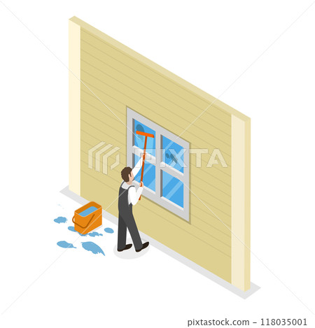 3D Isometric Flat Set of Industrial Cleaning. Item 1 3D Isometric Flat Set of Industrial Cleaning. Item 1 118035001