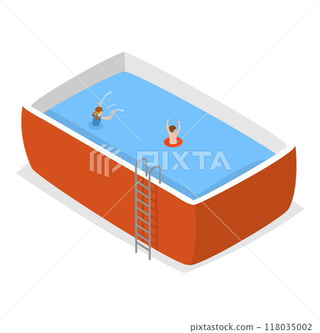3D Isometric Flat Set of Aquapark Scenes. Item 1 3D Isometric Flat Set of Aquapark Scenes. Item 1 118035002