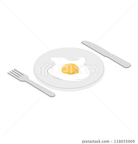 3D Isometric Flat Set of Chicken Eggs. Item 1 3D Isometric Flat Set of Chicken Eggs. Item 1 118035009