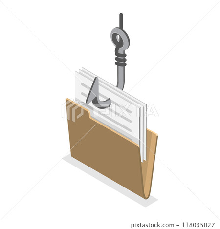 3D Isometric Flat  Set of Hacker Icons. Item 9 118035027