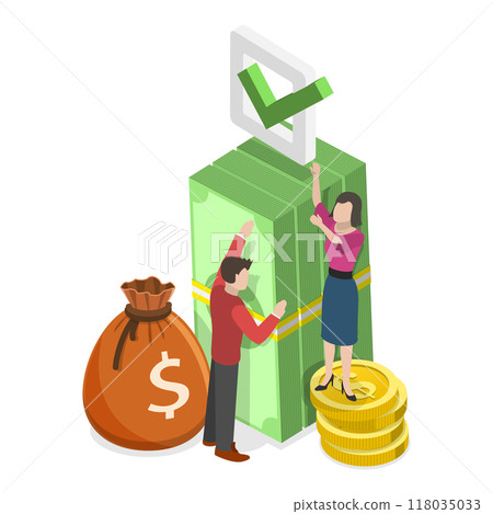 3D Isometric Flat  Illustration of Payment Options. Item 2 118035033