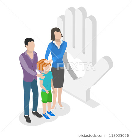 3D Isometric Flat  Illustration of CSR - Corporate Social Responsibility. Item 2 118035036