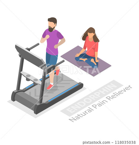 3D Isometric Flat Illustration of Happy Hormones. Item 3 3D Isometric Flat Illustration of Happy Hormones. Item 3 118035038