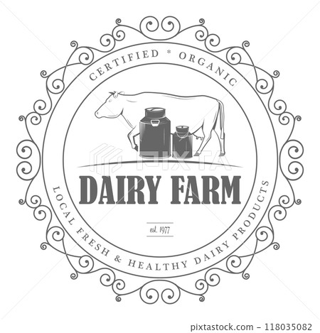 Farm Products Badges With Ornament.. Item 2 Farm Products Badges With Ornament.. Item 2 118035082