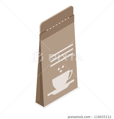 3D Isometric Flat  Icon of Sugar Packs Set. Item 1 118035112