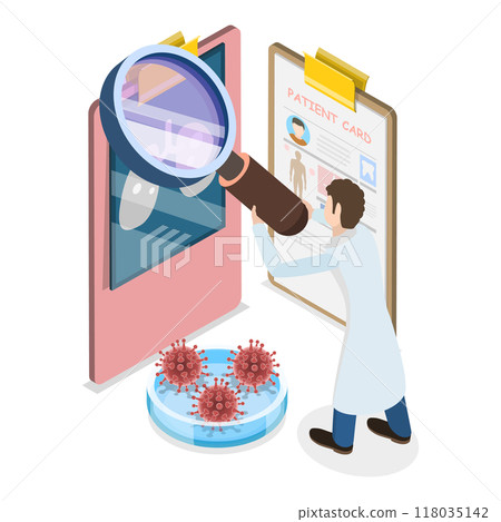 3D Isometric Flat Illustration of Asthma. Item 2 3D Isometric Flat Illustration of Asthma. Item 2 118035142