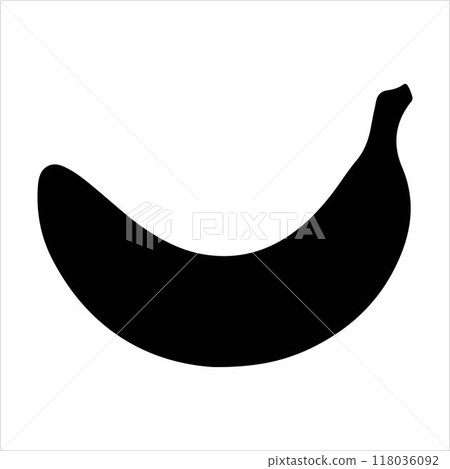 Single banana silhouette isolated on white background. Banana icon vector illustration design. Single banana silhouette isolated on white background. Banana icon vector illustration design. 118036092