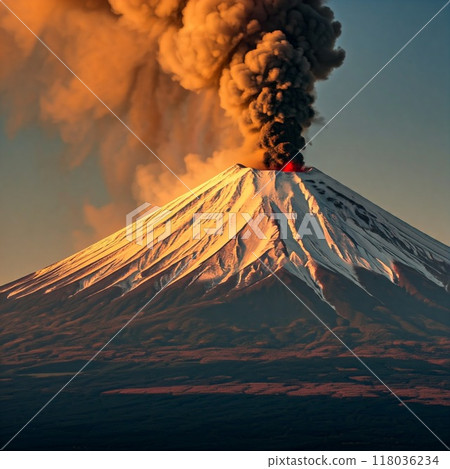 富士山（噴發） 118036234