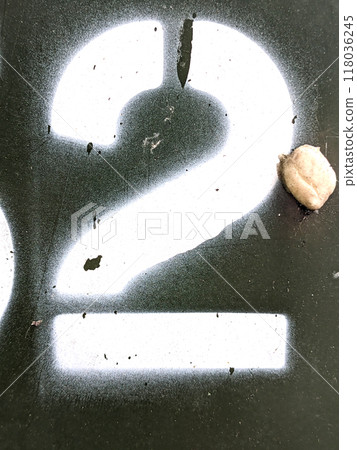 Written Wording in Distressed State Typography Found Letter Number Randsom Note 2 118036245