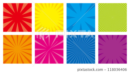 Simple, concentrated lines, squares, background, colorful 118036406