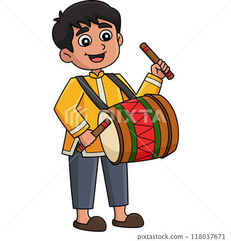 Diwali Child Playing Drums Cartoon Colored Clipart Diwali Child Playing Drums Cartoon Colored Clipart 118037671