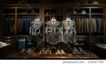 Men's clothing store wallpaper material Men's clothing store wallpaper material 118037789