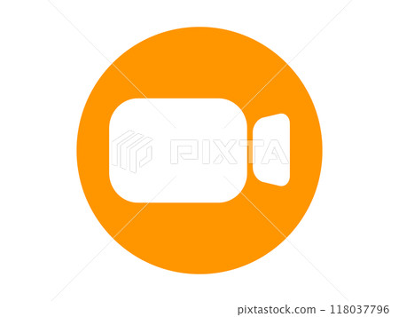 Simple video icon illustration material 118037796