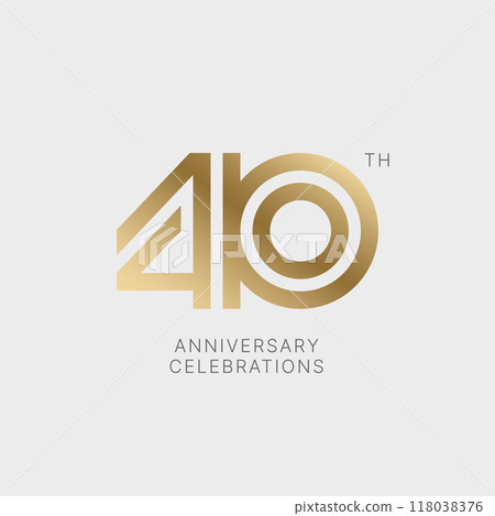 Anniversary logo or emblem design for event. Anniversary logo or emblem design for event. 118038376