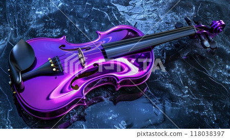 A bright purple electric violin sings out melodies personifying the Charm Quark and adding a touch of whimsy to the quartets sound 118038397