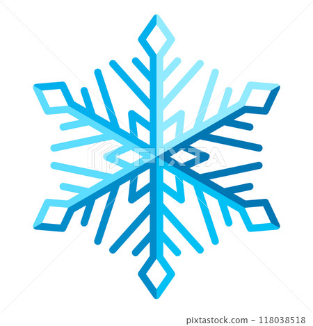 Illustration of abstract snowflake. Merry Christmas and Happy New Year item. 118038518