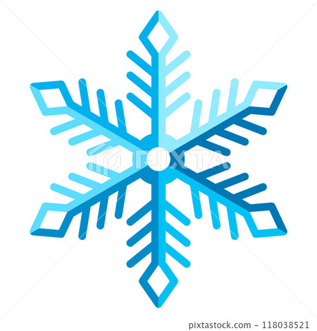 Illustration of abstract snowflake. Merry Christmas and Happy New Year item. 118038521