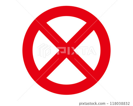 Simple prohibition sign illustration material 118038832