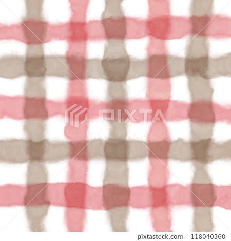 Red Brown Gingham Check Hand Drawn Background Overlay Red Brown Gingham Check Hand Drawn Background Overlay 118040360