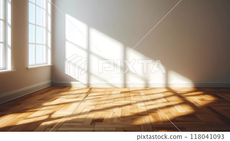 White Wall Background in a Warm Bright Room 118041093