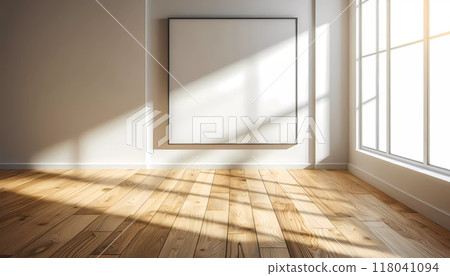 White Wall Background in a Warm Bright Room 118041094