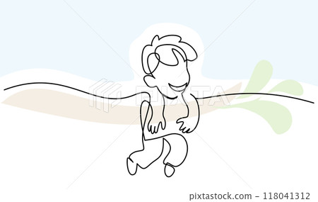 Child have fun hanging on branch. Playground. Kid weighs on rings upside down Child have fun hanging on branch. Playground. Kid weighs on rings upside down 118041312