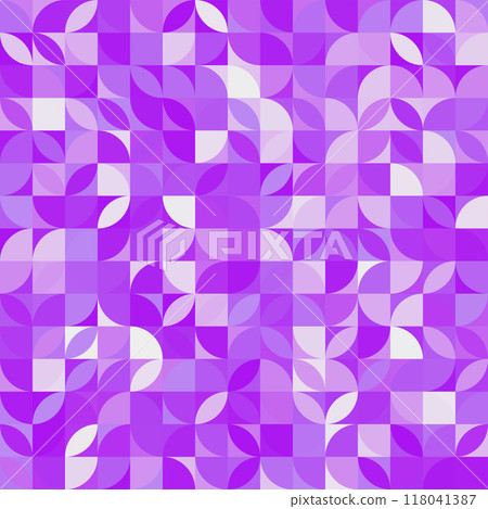 Seamless pattern with colored quarter circles. Abstract pattern design in Scandinavian style. Seamless pattern with colored quarter circles. Abstract pattern design in Scandinavian style. 118041387