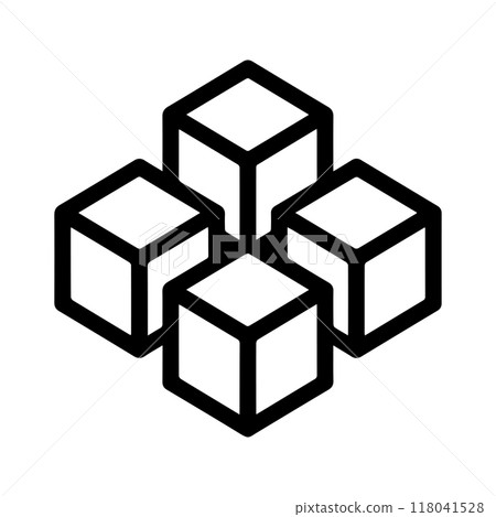 sugar icon or modern line symbol. Vector line art and icon design with bold outline. Black and white Pixel Perfect minimalistic symbol isolated white background. Silhouette simple thin sign 118041528