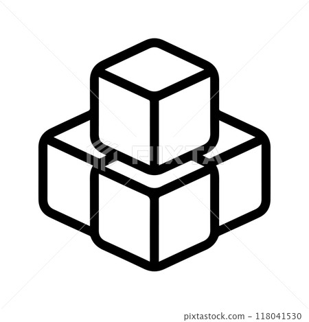 sugar icon or modern line symbol. Vector line art and icon design with bold outline. Black and white Pixel Perfect minimalistic symbol isolated white background. Silhouette simple thin sign sugar icon or modern line symbol. Vector line art and icon design with bold outline. Black and white Pixel Perfect minimalistic symbol isolated white background. Silhouette simple thin sign 118041530