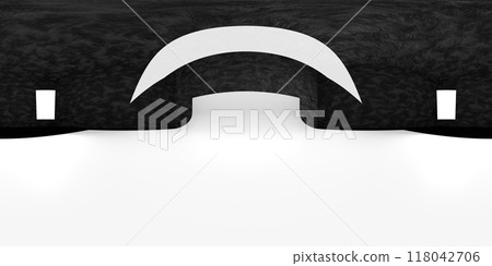 VR 360 studio panorama with reflections. Animation 3D hdri 118042706