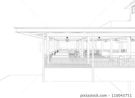 3D illustration of building project 3D illustration of building project 118043751