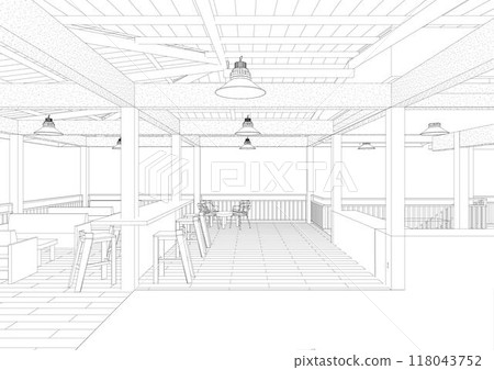 3D illustration of building project 3D illustration of building project 118043752