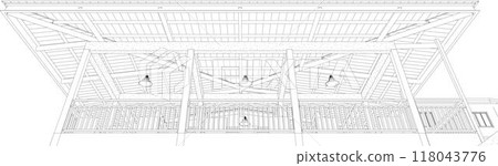 3D illustration of building project 3D illustration of building project 118043776