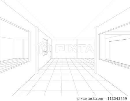 3D illustration of building project 118043839