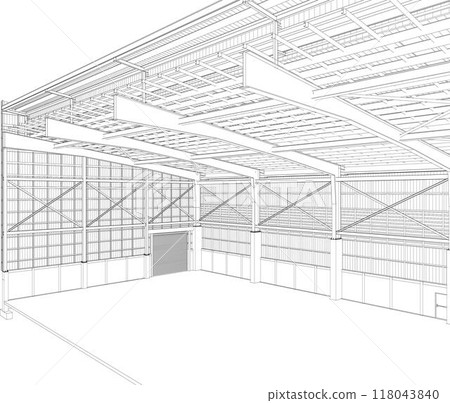 3D illustration of building project 3D illustration of building project 118043840