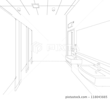 3D illustration of building project 118043885