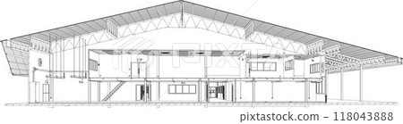 3D illustration of building project 3D illustration of building project 118043888