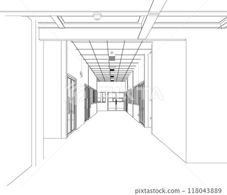 3D illustration of building project 3D illustration of building project 118043889