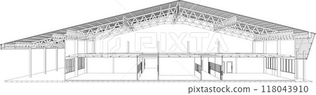 3D illustration of building project 3D illustration of building project 118043910