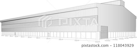 3D illustration of building project 118043929