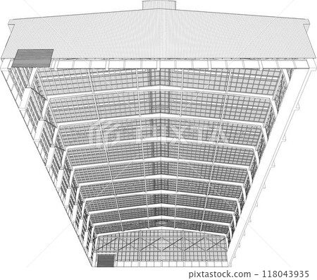 3D illustration of building project 3D illustration of building project 118043935
