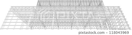 3D illustration of building project 3D illustration of building project 118043969