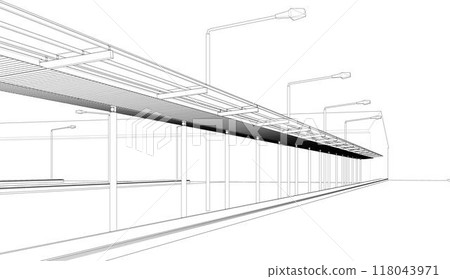 3D illustration of building project 118043971