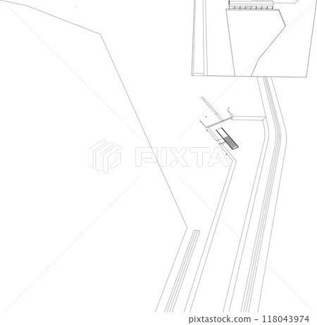 3D illustration of building project 3D illustration of building project 118043974