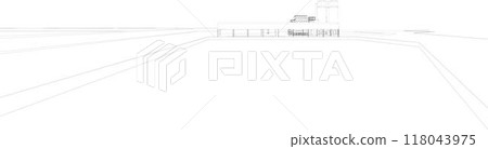 3D illustration of building project 3D illustration of building project 118043975