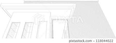 3D illustration of building project 3D illustration of building project 118044022